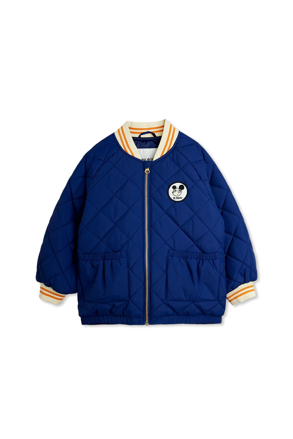 Navy blue Insulated jacket with logo patch Mini Rodini - Vitkac AS